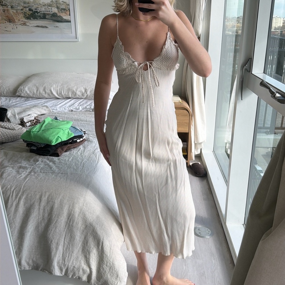 Zara midi polka dot dress